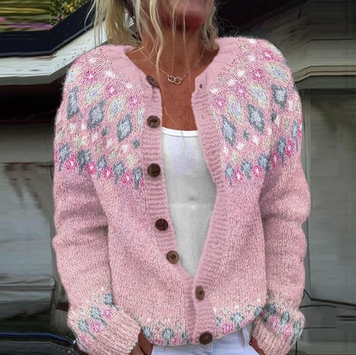 Amilda - Cardigan souple à imprimé floral