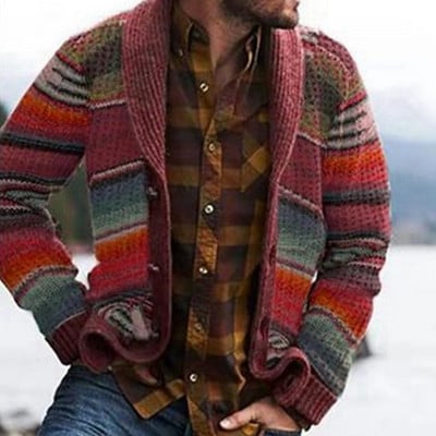 Arlo | Cardigan tricoté à col châle chaud pour homme