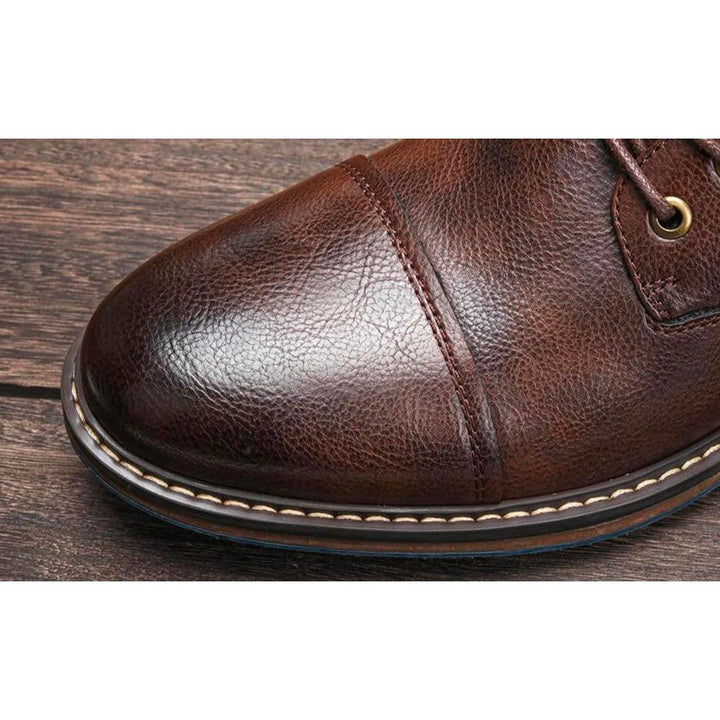 Aaron - Bottes Oxford en cuir de qualité supérieure