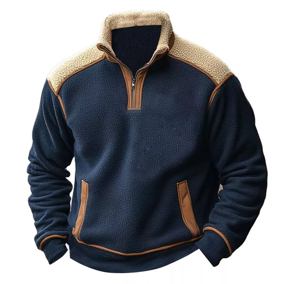 Quarz™ - Pull zippé d'inspiration vintage